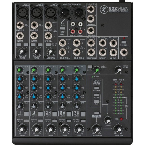 Mackie 802VLZ4 8 Channel Analog Compact Mixer 2