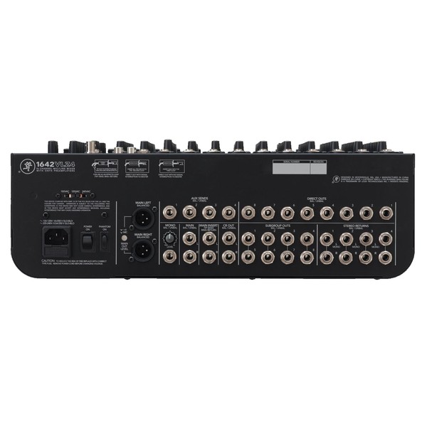 Mackie 1642-VLZ4 16 Channel Analog Mixer, Rear