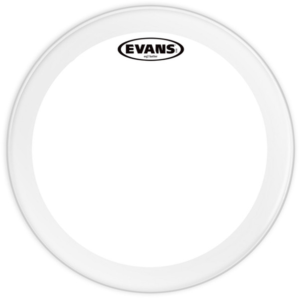Evans EQ2 Clear Bass Drum Head, 24 Inch
