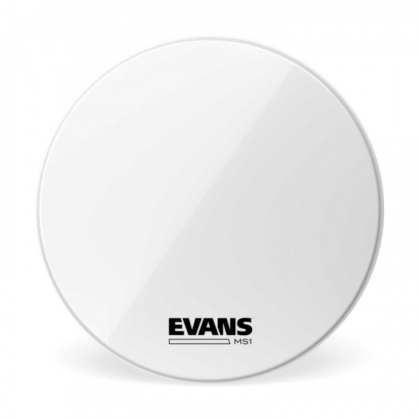 Evans MS1 White Marching Bass Drum Head, 26 Inch