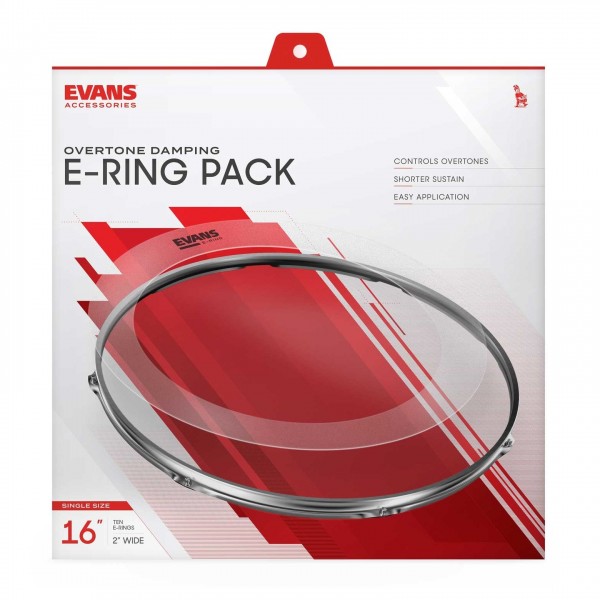 Evans 2 Inch E-Ring 10 Pack, 16 Inch