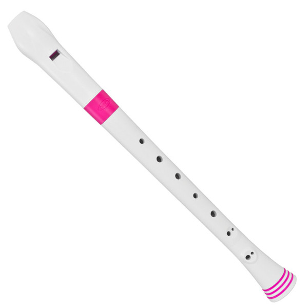 Nuvo Descant Recorder, White and Pink
