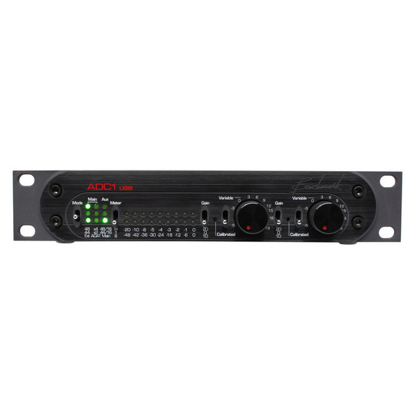 Benchmark ADC1USB Analogue to Digital Converter, Black with Rack Ears