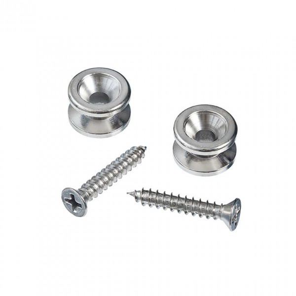 Planet Waves Solid Brass End Pins - Chrome (Pair)