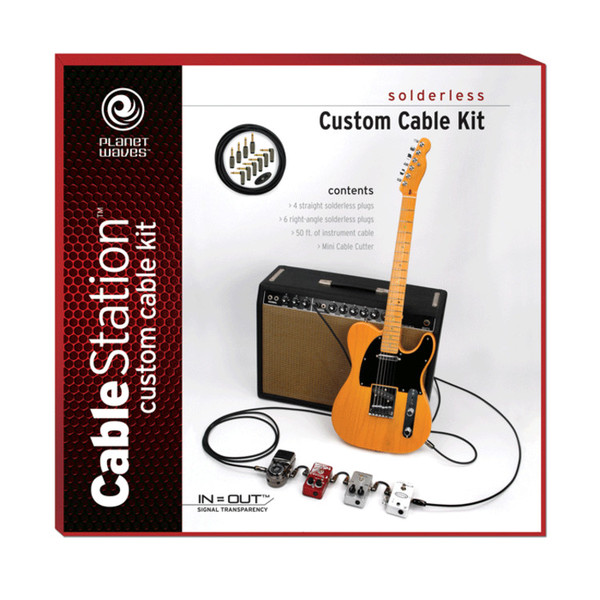 Planet Waves Solderless Custom Cable Kit, 50 feet, 10 plugs