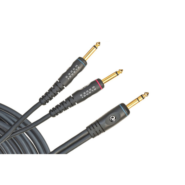 Planet Waves Custom Series Stereo Cable, 1/4 Inch to Dual Mono 1/4 Inch, 20 feet