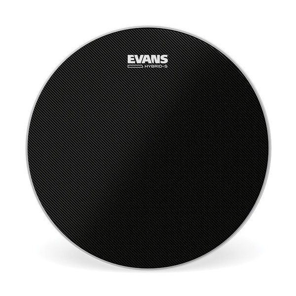 Evans Hybrid-S Black Marching Snare Drum Head, 13 Inch