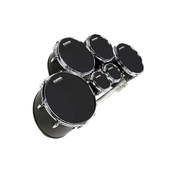 Evans MX Black Marching Tenor Drum Head, 8 Inch
