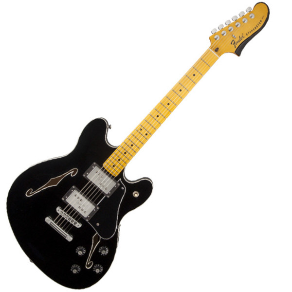 Fender Modern Player Starcaster, Maple Neck, Black at Gear4music