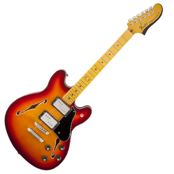 Fender Modern Player Starcaster, Maple Neck, Aged Cherry Burst