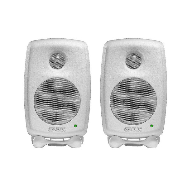 Genelec 6010B Bi-Amped Studio Monitor, White (Pair) 