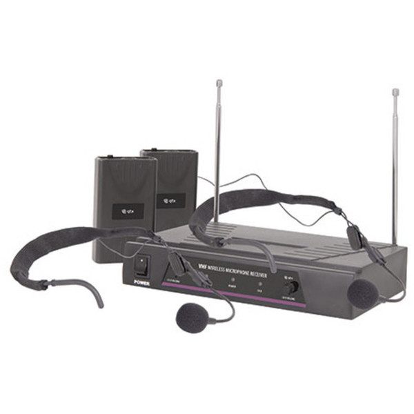 QTX VHF Dual Neckband Wireless Microphone System - 173.8 + 174.8MHz