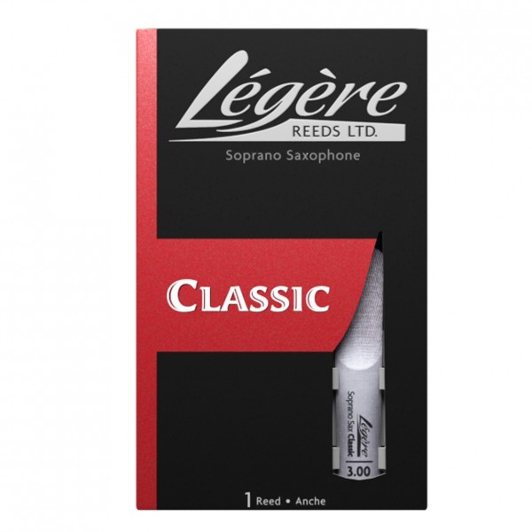 Legere Soprano Saxophone Synthetic Reed, Strength 3