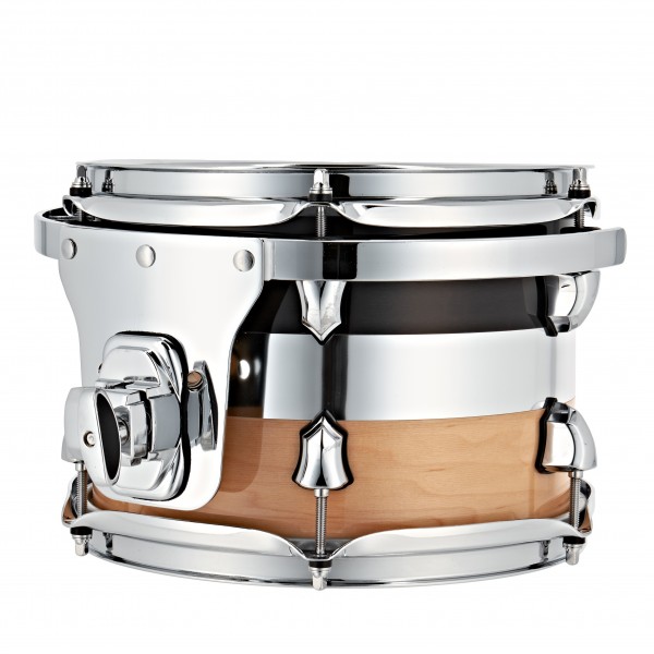 SJC Drums Paramount Rack Tom 10" x 7" Tuxedo Silver, Chrome Hardware