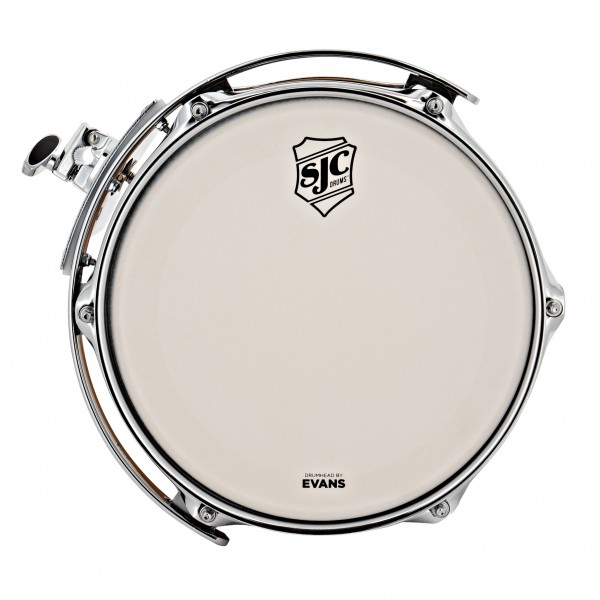 SJC Drums Paramount Rack Tom 10" x 7" Tuxedo Silver, Chrome Hardware