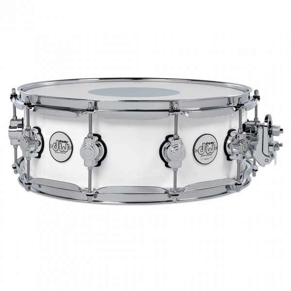 DW Design Series 14 x 5.5" Snare Drum, Gloss Lacquer, White