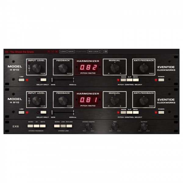 Eventide H910 Harmonizer Effect Plugin - Dual Harmonizers