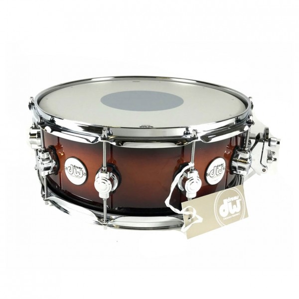 DW Design Series 14 x 5.5" Snare Drum, Gloss Lacquer, Tobacco Burst