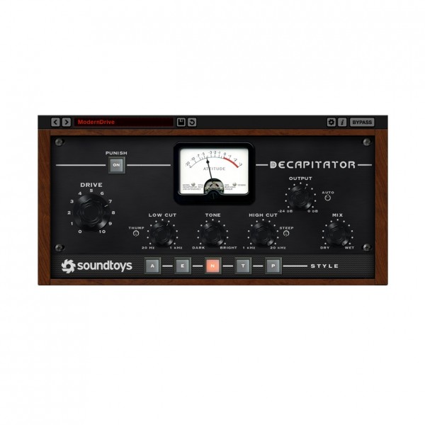 Soundtoys Decapitator Analog Saturator Plugin - Modern Drive Preset