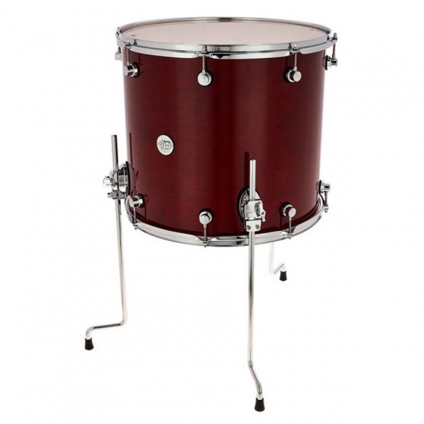DW Design Series 18 x 16" Floor Tom, Gloss Lacquer, Cherry Stain