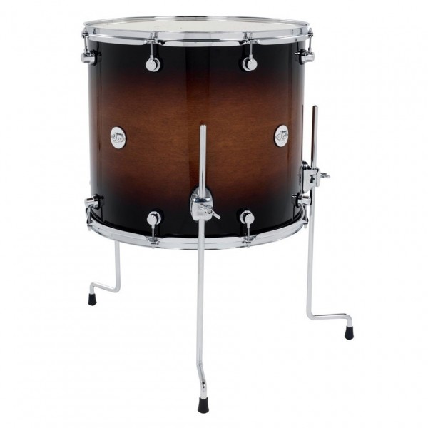 DW Design Series 18 x 16" Floor Tom, Gloss Lacquer, Tobacco Burst