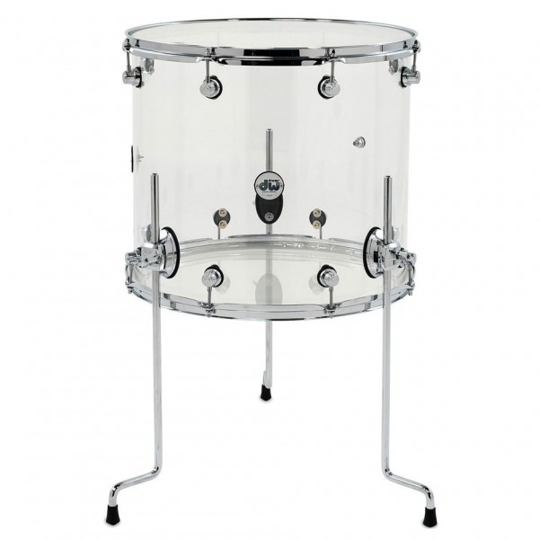 DW Design Series 18 x 16" Floor Tom, Seamless Acrylic, Clear