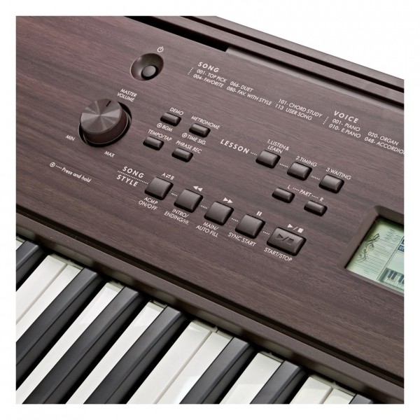 Yamaha PSR E360 Portable Keyboard Pack, Dark Walnut - Controls
