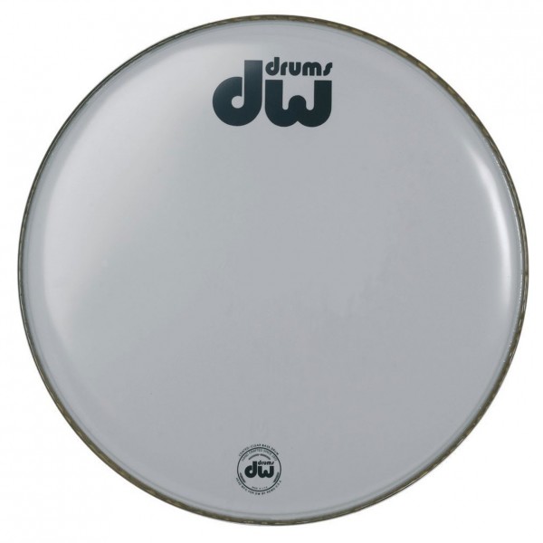 DW Bass drum head White coated 18"