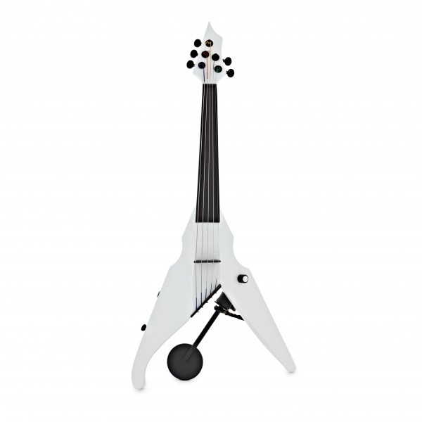 Wood Viper 5 String Electric Violin, Pearlised White