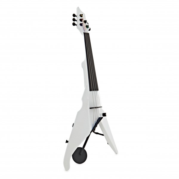 Wood Viper 5 String Electric Violin, Pearlised White