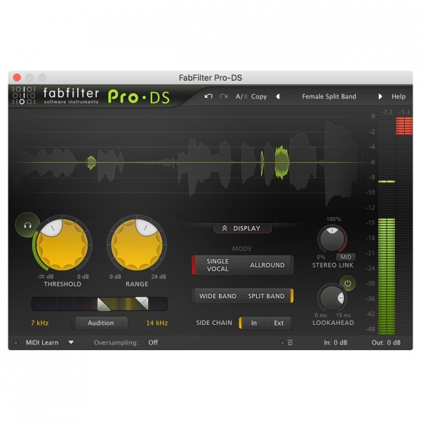 FabFilter Pro-DS, Digital Delivery - Main