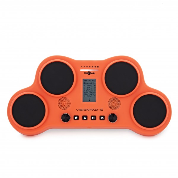 VISIONPAD-6 Electronic Drum Pad Pack by Gear4music, Orange