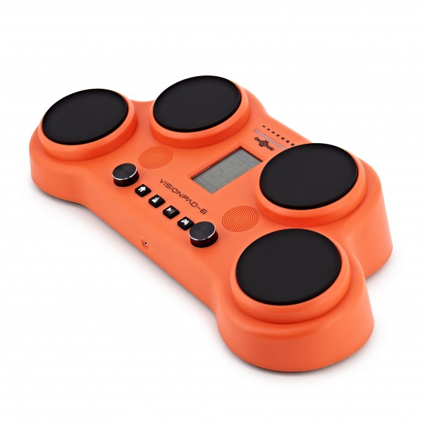 VISIONPAD-6 Electronic Drum Pad Pack by Gear4music, Orange