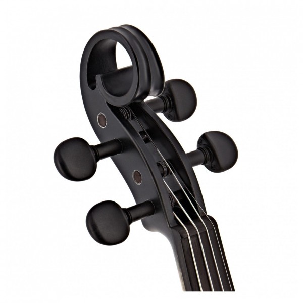 GEWA Novita 3.0 Electric Violin with adapter, Black - Head