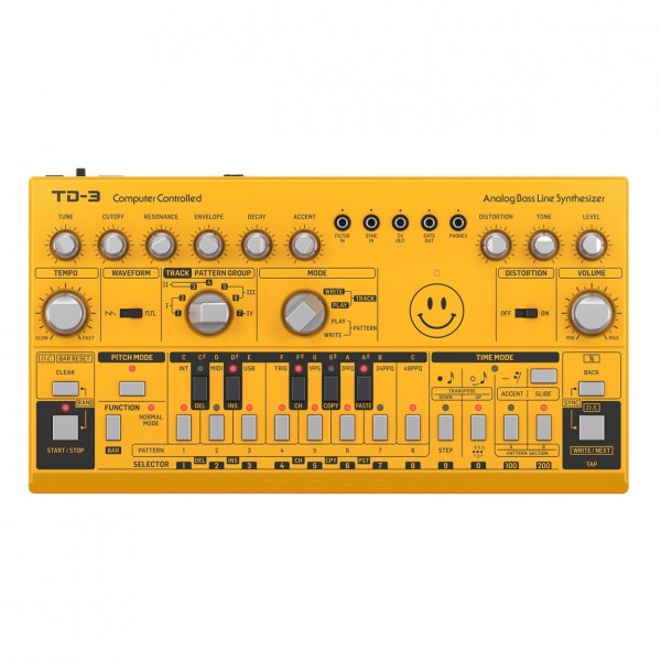 Behringer TD-3-AM Analog Bass Line Synthesizer, LTD Yellow