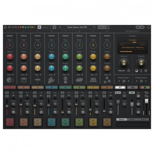 DrumComputer Drum Synthesizer Plugin - Mixer