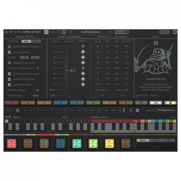 Sugar Bytes Drum Synthesizer Plugin, Digital Download - Settings