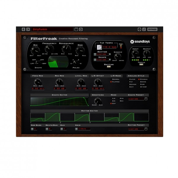 Soundtoys FilterFreak 5, Digital Delivery - GUI (Graphical User Interface)