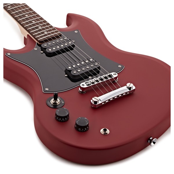 Brooklyn Left Handed Electric Guitar by Gear4music, Red