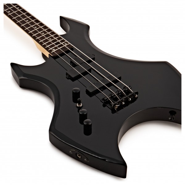 Harlem X Left Handed Bass Guitar + 15W Amp Pack, Black