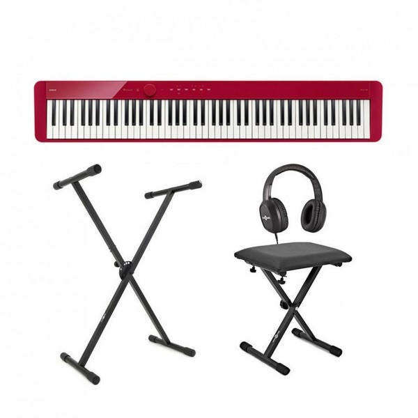 Casio PX S1100 Digital Piano X Frame Package, Red