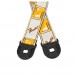 Fender Quick Grip Locking End Strap, White, Yellow and Brown, 2