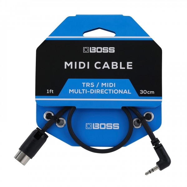 Boss BMIDI-1-35 35mm TRS to MIDI Cable, 1ft/30cm