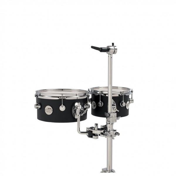 DW Design Series Concert Tom Set, 8'' + 10'', Black Satin Lacquer