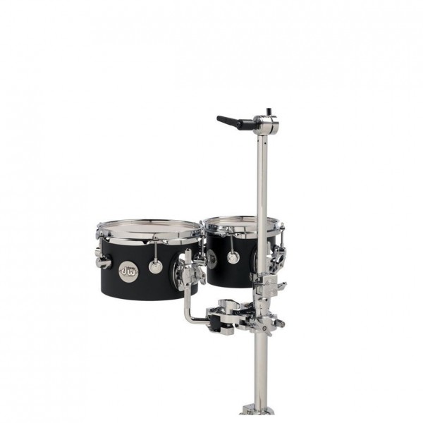 DW Design Series Concert Tom Set, 6'' + 8'', Black Satin Lacquer