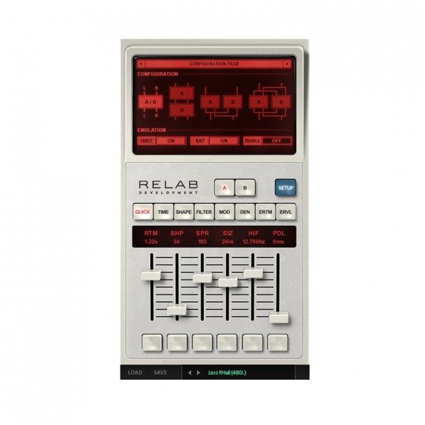Relab LX480 Reverb Plugin, Digital Download - Config