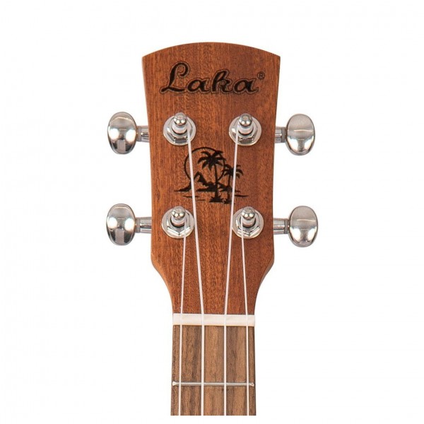 Laka Mahogany Series Tenor Ukulele, Natural Headstock Front