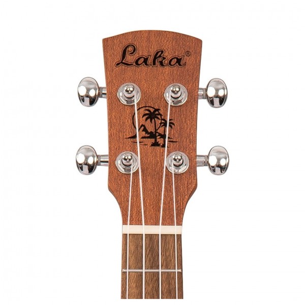 Laka Mahogany Series Concert Ukulele, Natural Headstock Front