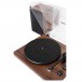 Crosley C62 Shelf System With Bluetooth Out, Walnut - Left, Angled