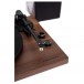 Crosley C62 Shelf System With Bluetooth Out, Walnut - Right, Angled